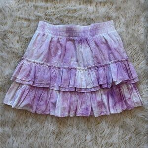 NWT Generation Love Athena Lilac Tie-dye Ruffled Mini Skirt, Size XS
